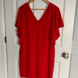 Eliza J ruffle sleeve dress